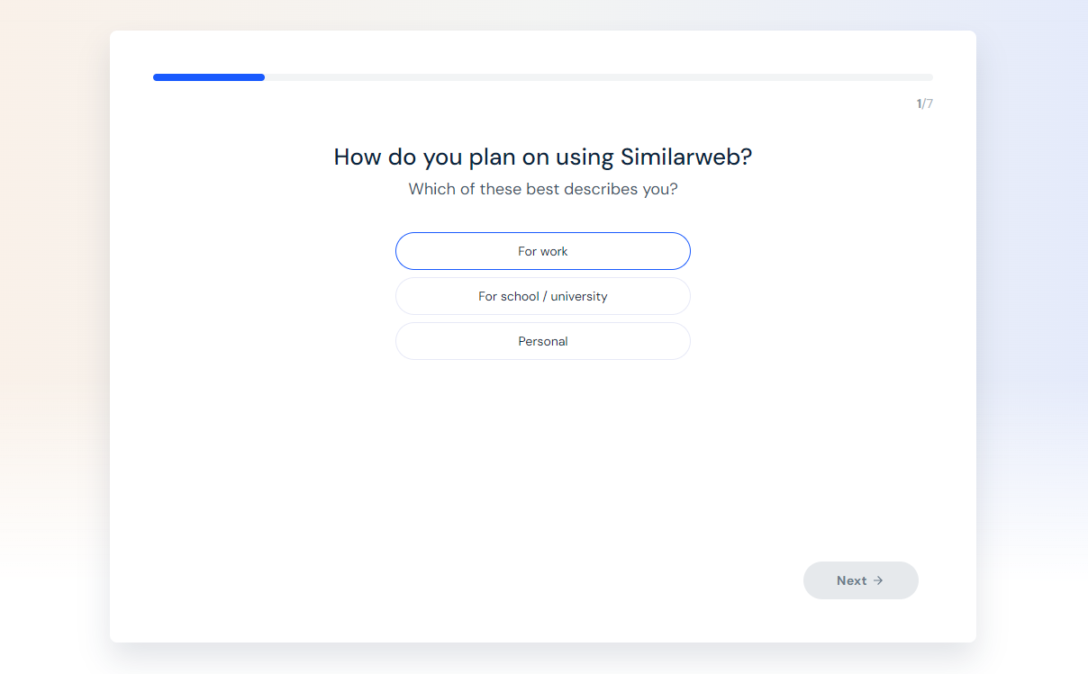 hướng dẫn đăng ký dùng thử similarweb