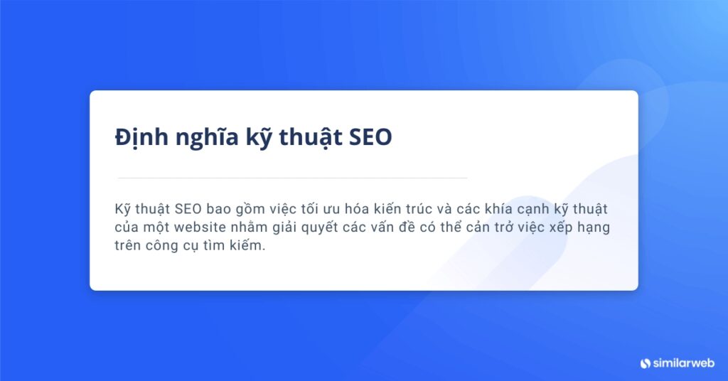 Định nghĩa kỹ thuật SEO