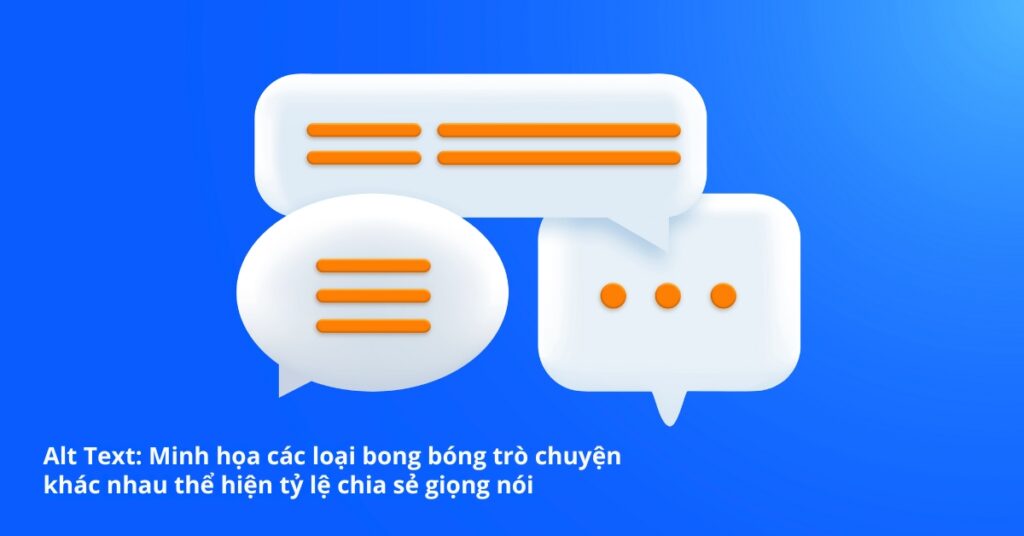 Ví dụ về Alt text cho On-page SEO của các loại bong bóng trò chuyện khác nhau