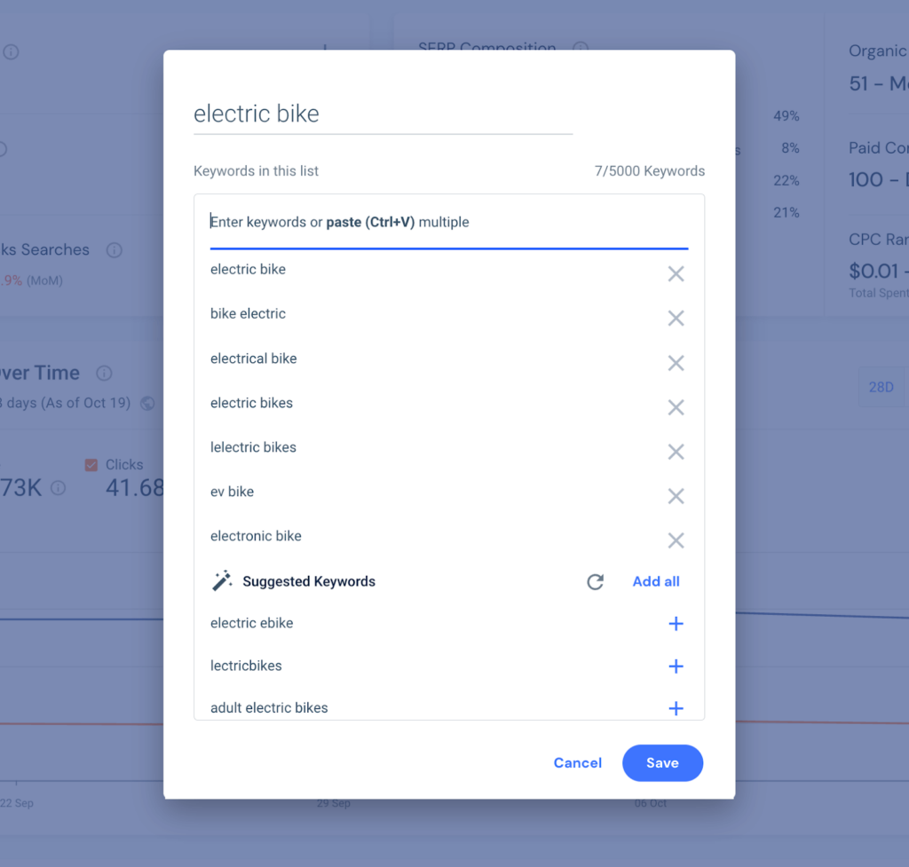 Thu thập các từ khóa mục tiêu của bạn vào một danh sách