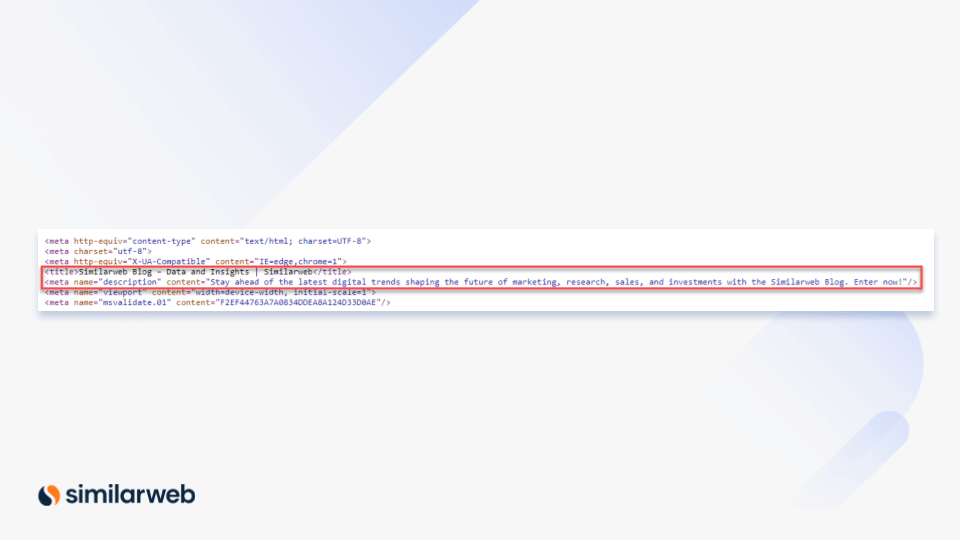 Minh họa meta tags và cách chúng hiển thị trên SERP