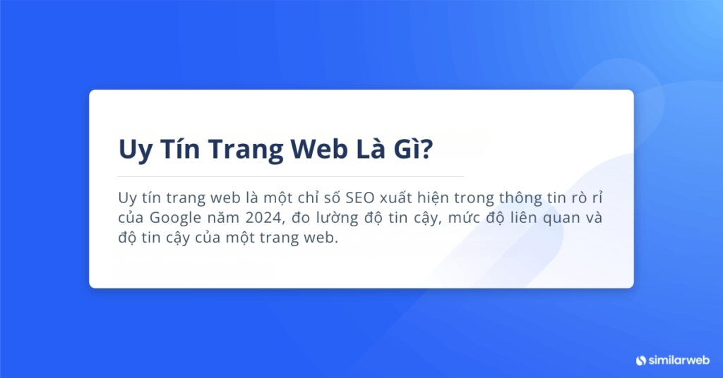 Định nghĩ uy tín trang web