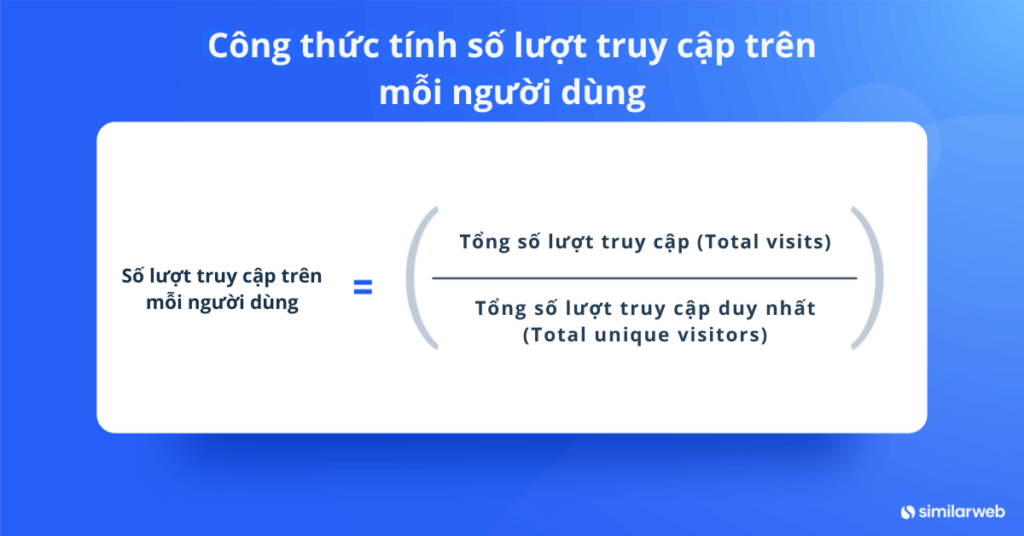 Công thức tính số lượt truy cập trên mỗi người dùng